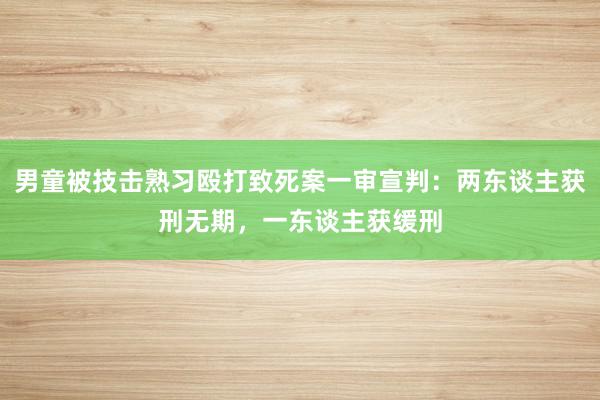 男童被技击熟习殴打致死案一审宣判：两东谈主获刑无期，一东谈主获缓刑