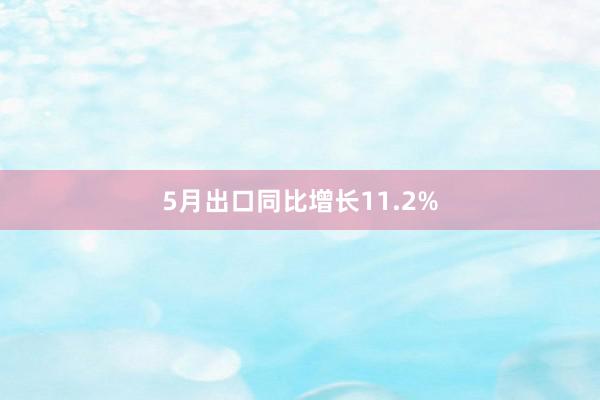 5月出口同比增长11.2%