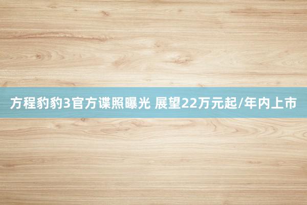 方程豹豹3官方谍照曝光 展望22万元起/年内上市