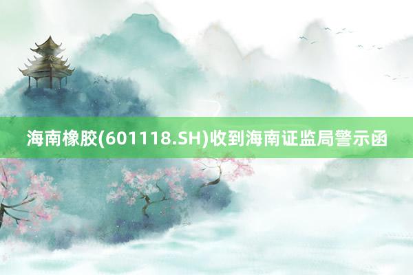 海南橡胶(601118.SH)收到海南证监局警示函