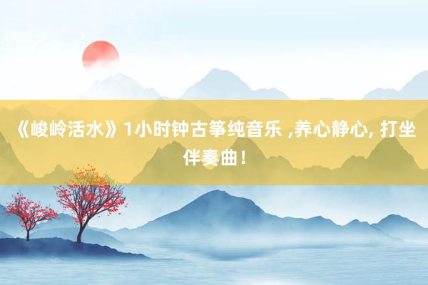 《峻岭活水》1小时钟古筝纯音乐 ,养心静心, 打坐伴奏曲！