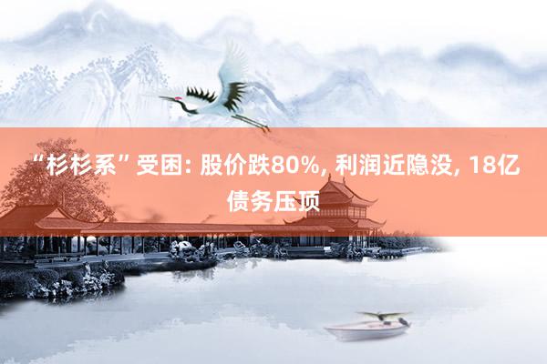 “杉杉系”受困: 股价跌80%, 利润近隐没, 18亿债务压顶